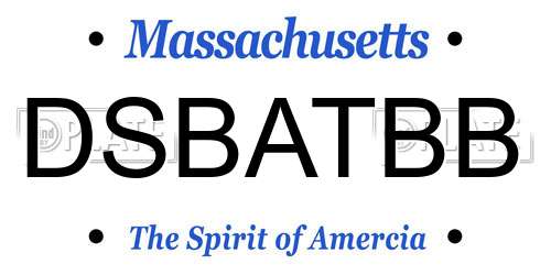 DSBATBB Massachusetts License Plate
