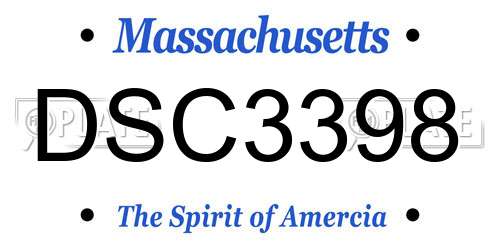 DSC3398 Massachusetts License Plate