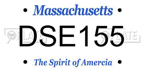 DSE155 Massachusetts License Plate