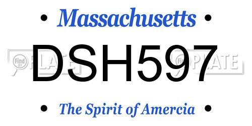 DSH597 Massachusetts License Plate