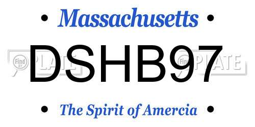 DSHB97 Massachusetts License Plate