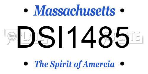 DSI1485 Massachusetts License Plate