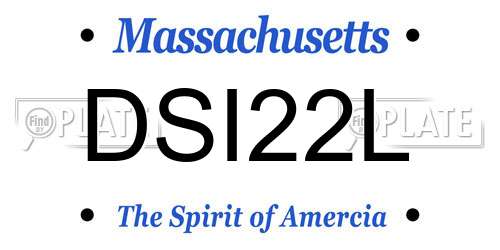 DSI22L Massachusetts License Plate