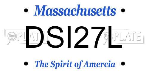 DSI27L Massachusetts License Plate