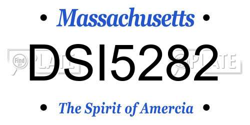 DSI5282 Massachusetts License Plate