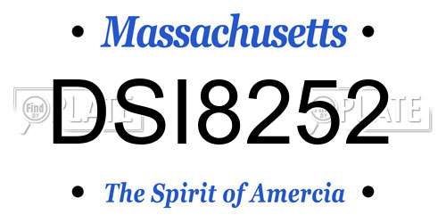 DSI8252 Massachusetts License Plate