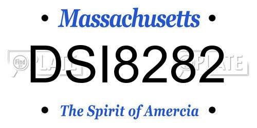 DSI8282 Massachusetts License Plate
