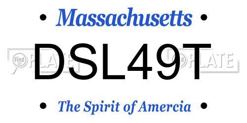 DSL49T Massachusetts License Plate