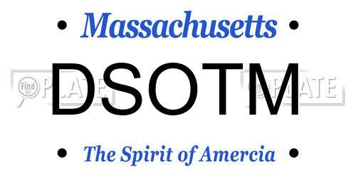 DSOTM Massachusetts License Plate