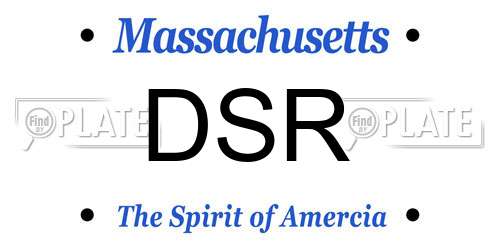 DSR Massachusetts License Plate