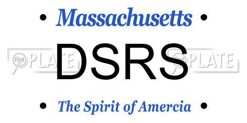 DSRS Massachusetts License Plate