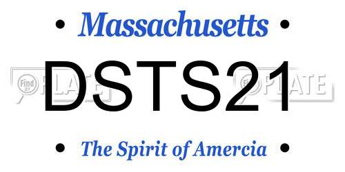 DSTS21 Massachusetts License Plate