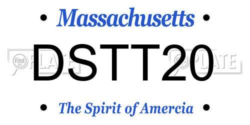 DSTT20 Massachusetts License Plate
