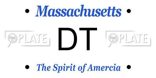 DT Massachusetts License Plate