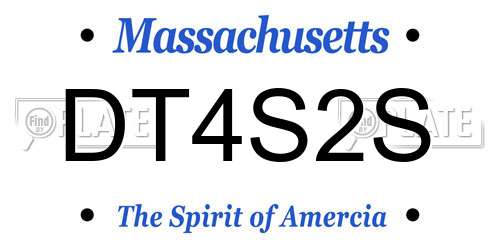 DT4S2S Massachusetts License Plate