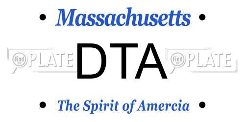 DTA Massachusetts License Plate