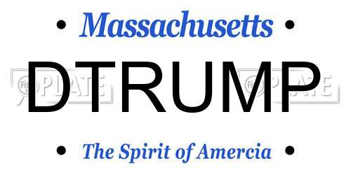 DTRUMP Massachusetts License Plate