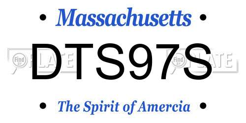 DTS97S Massachusetts License Plate