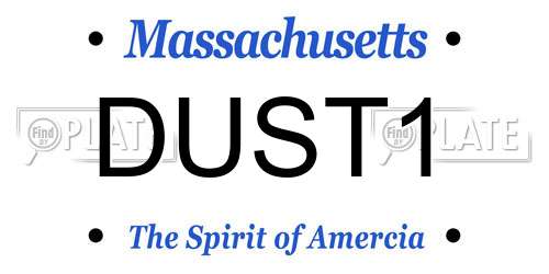 DUST1 Massachusetts License Plate