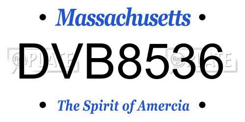 DVB8536 Massachusetts License Plate