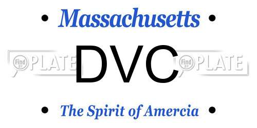 DVC Massachusetts License Plate