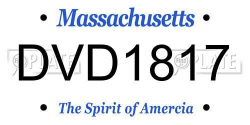 DVD1817 Massachusetts License Plate