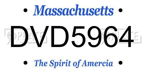 DVD5964 Massachusetts License Plate