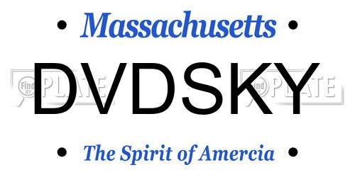DVDSKY Massachusetts License Plate