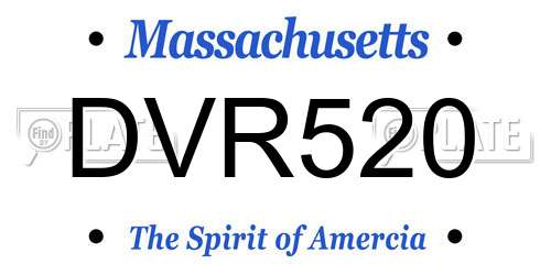 DVR520 Massachusetts License Plate