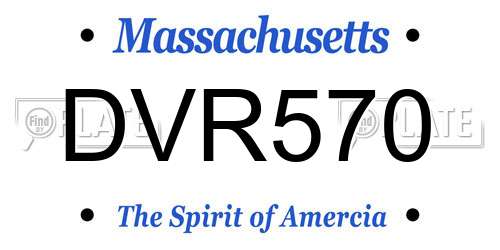 DVR570 Massachusetts License Plate
