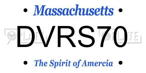 DVRS70 Massachusetts License Plate