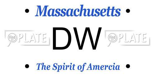 DW Massachusetts License Plate