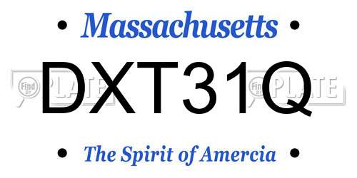 DXT31Q Massachusetts License Plate