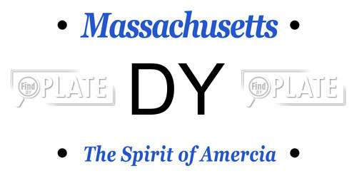 DY Massachusetts License Plate