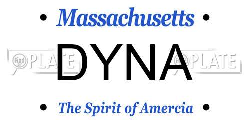 DYNA Massachusetts License Plate