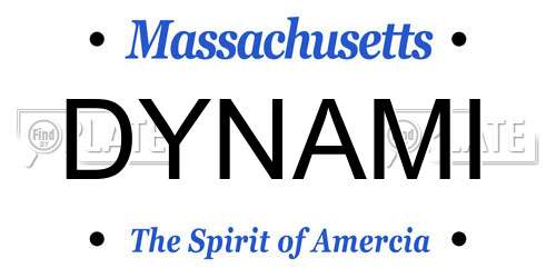 DYNAMI Massachusetts License Plate