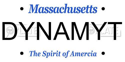 DYNAMYT Massachusetts License Plate
