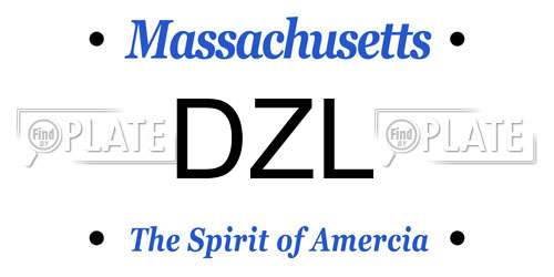DZL Massachusetts License Plate