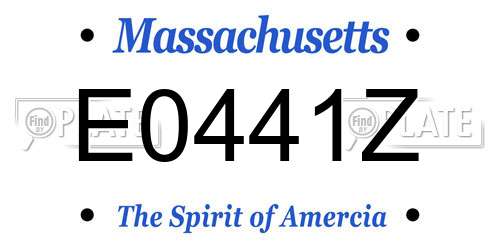 E0441Z Massachusetts License Plate