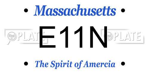 E11N Massachusetts License Plate