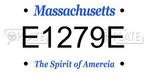E1279E Massachusetts License Plate