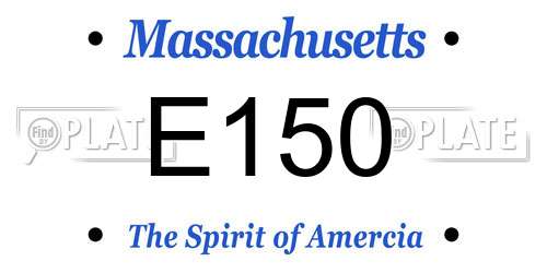 E150 Massachusetts License Plate