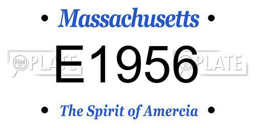 E1956 Massachusetts License Plate