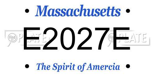E2027E Massachusetts License Plate