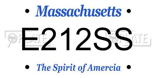 E212SS Massachusetts License Plate