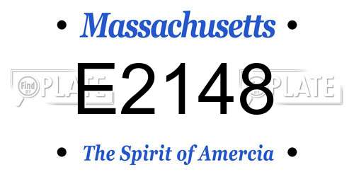 E2148 Massachusetts License Plate