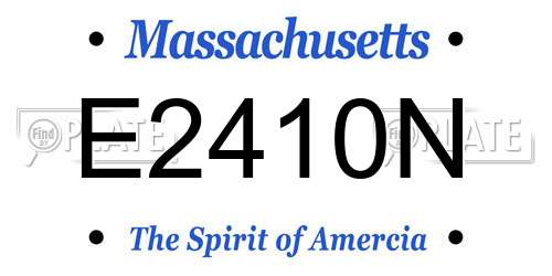 E2410N Massachusetts License Plate