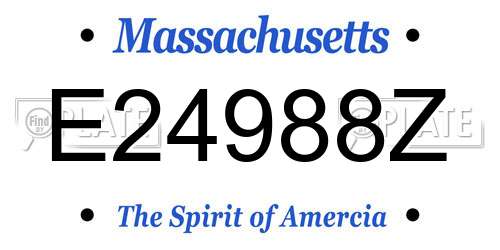 E24988Z Massachusetts License Plate