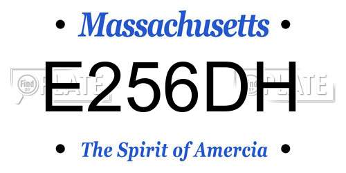 E256DH Massachusetts License Plate