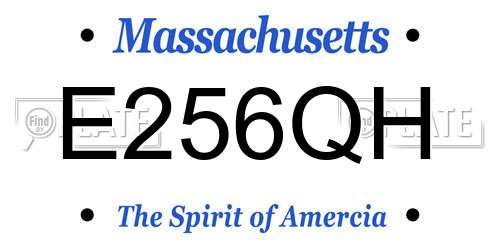 E256QH Massachusetts License Plate